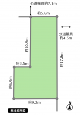 名古屋市瑞穂区萩山町、土地の間取り画像です
