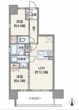 名古屋市瑞穂区彌富通、中古マンションの間取り画像です