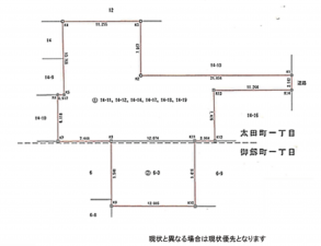 名古屋市瑞穂区太田町、土地の間取り画像です