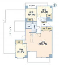 名古屋市昭和区広路町、中古マンションの間取り画像です