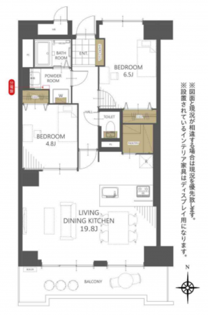 名古屋市千種区内山、中古マンションの間取り画像です