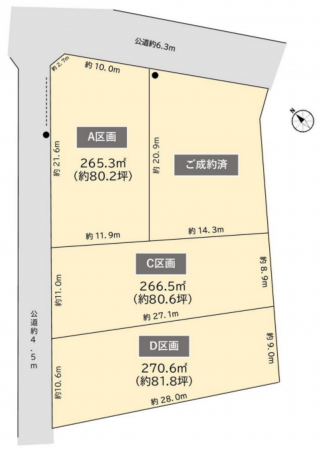 名古屋市瑞穂区岳見町、土地の間取り画像です