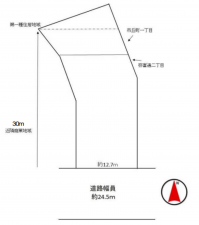 名古屋市瑞穂区彌富通、土地の間取り画像です