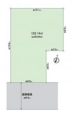 名古屋市天白区元八事、土地の間取り画像です