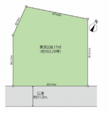 名古屋市瑞穂区密柑山町、土地の間取り画像です