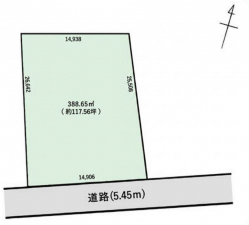 名古屋市瑞穂区東栄町、土地の間取り画像です