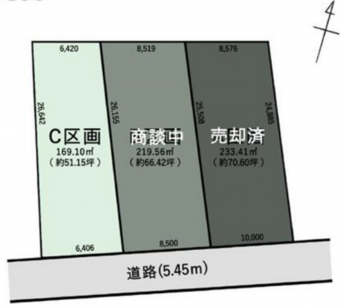 名古屋市瑞穂区東栄町、土地の間取り画像です