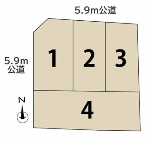 名古屋市昭和区御器所、新築一戸建ての間取り画像です