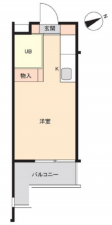 名古屋市昭和区元宮町、中古マンションの間取り画像です