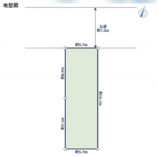 名古屋市瑞穂区河岸町、土地の間取り画像です