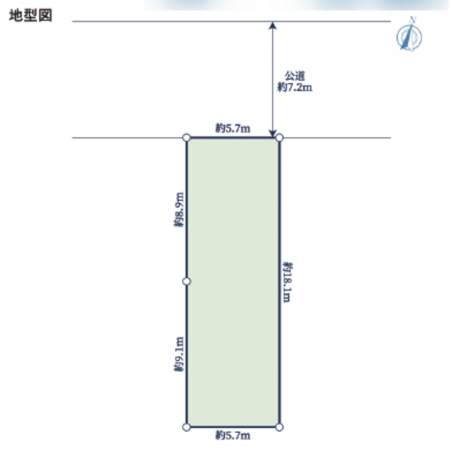 名古屋市瑞穂区河岸町、土地の間取り画像です
