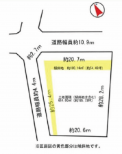 名古屋市昭和区山中町、土地の間取り画像です