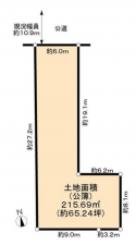 名古屋市昭和区曙町、土地の間取り画像です