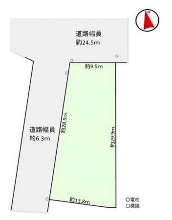 名古屋市昭和区広路通、土地の間取り画像です