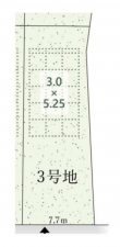 名古屋市瑞穂区前田町、土地の間取り画像です