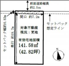 名古屋市瑞穂区御劔町、土地の間取り画像です