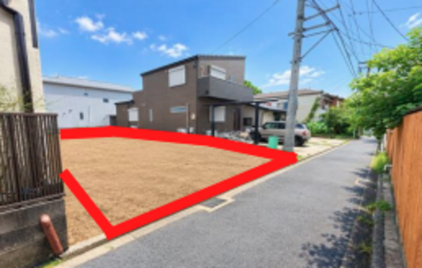 名古屋市瑞穂区御劔町、土地の前面道路を含む現地写真画像です