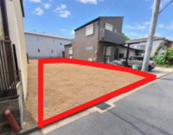 名古屋市瑞穂区御劔町、土地の前面道路を含む現地写真画像です