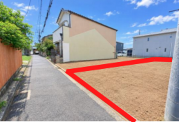 名古屋市瑞穂区御劔町、土地の前面道路を含む現地写真画像です