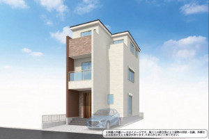 名古屋市瑞穂区直来町、新築一戸建ての完成予想図（外観）画像です