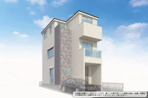 名古屋市瑞穂区直来町、新築一戸建ての完成予想図（外観）画像です