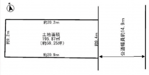 名古屋市千種区高見一丁目、土地の間取り画像です