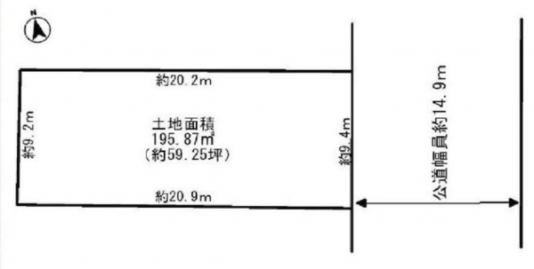 名古屋市千種区高見一丁目、土地の間取り画像です
