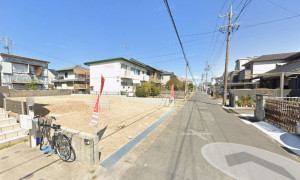 名古屋市瑞穂区中根町、土地の前面道路を含む現地写真画像です