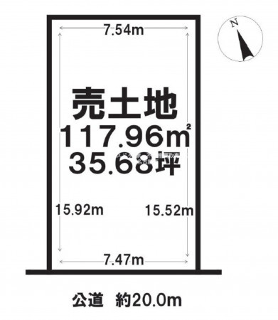 名古屋市千種区豊年町、土地の間取り画像です