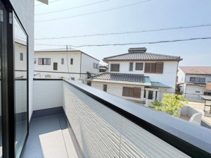 名古屋市千種区希望ケ丘、新築一戸建てのバルコニー画像です