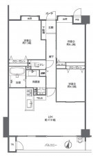 名古屋市瑞穂区中根町、中古マンションの間取り画像です
