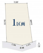 名古屋市瑞穂区津賀田町、土地の間取り画像です