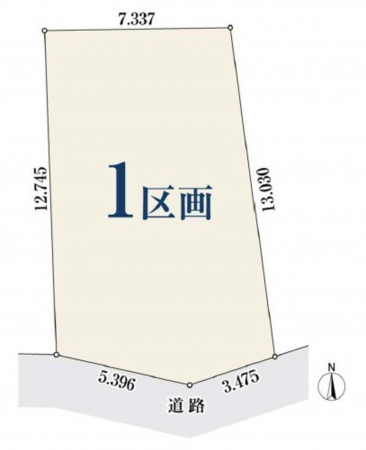 名古屋市瑞穂区津賀田町、土地の間取り画像です