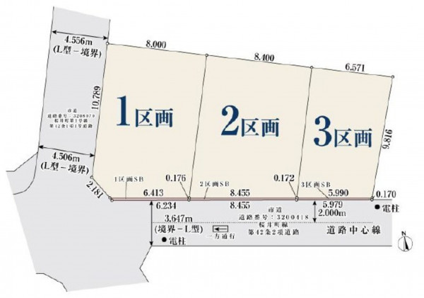 名古屋市昭和区鶴舞、土地の間取り画像です