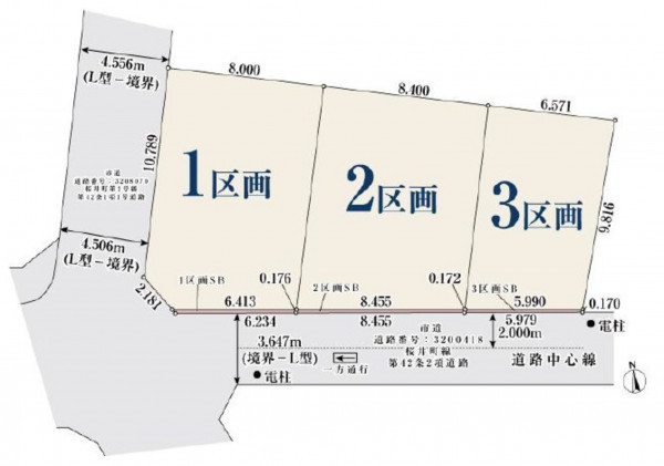 名古屋市昭和区鶴舞、土地の間取り画像です