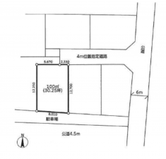 春日部市藤塚、土地の画像です