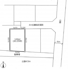 春日部市藤塚、土地の間取り画像です