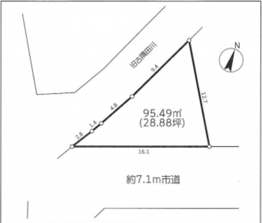 春日部市増戸、土地の画像です