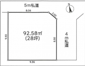春日部市大場、土地の画像です