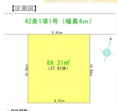 春日部市藤塚、土地の画像です