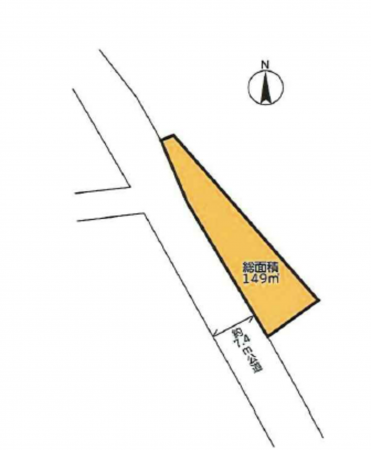 春日部市新宿新田、土地の間取り画像です