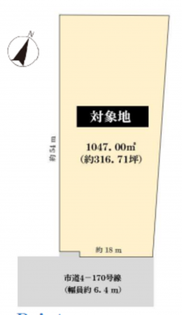 春日部市南中曽根、土地の画像です