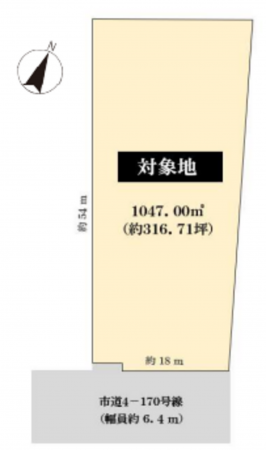春日部市南中曽根、土地の間取り画像です
