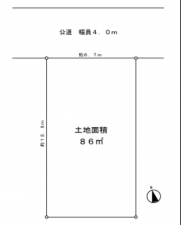 春日部市内牧、土地の画像です