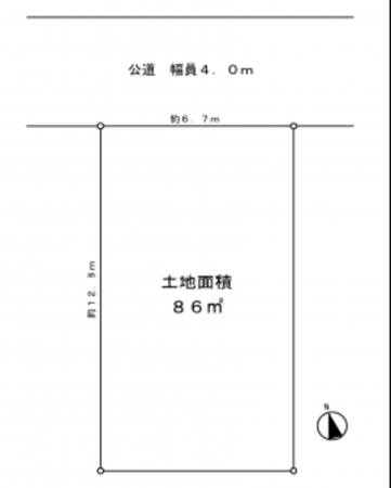 春日部市内牧、土地の画像です