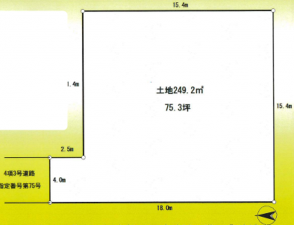 春日部市緑町、土地の画像です