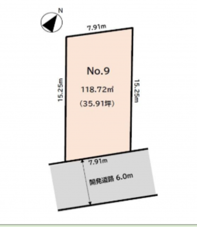 春日部市緑町、土地の画像です