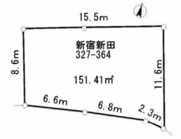 春日部市新宿新田、土地の画像です