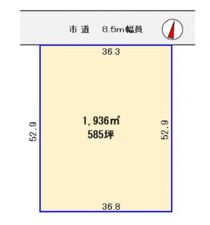 春日部市谷原新田、土地の画像です