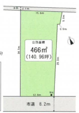 春日部市樋籠、土地の画像です